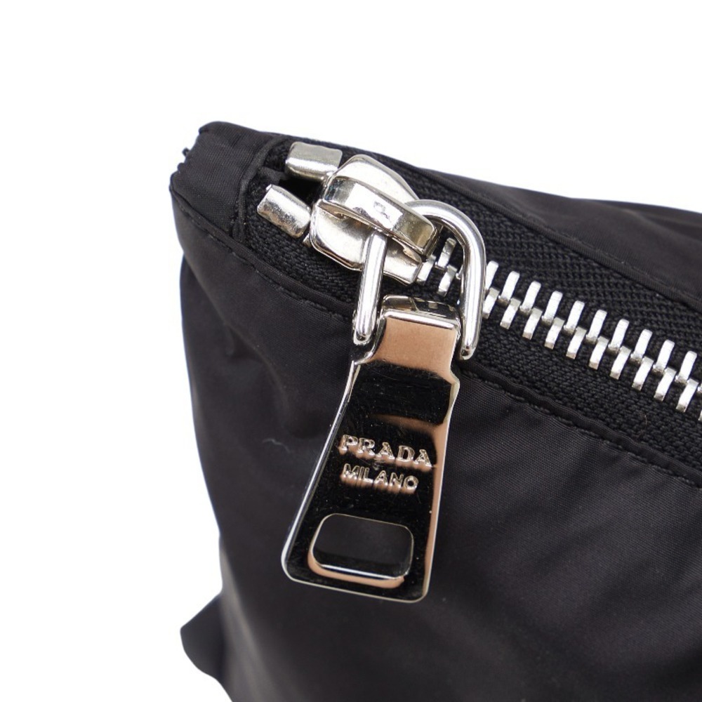 Prada Triangular Plate Pouch Black Nylon - image 5